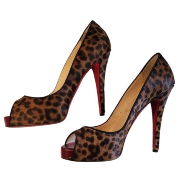 💎✨ORIGINAL✨💎Christian Louboutin Leopard print Heels 37.5 - Picture 4 of 6